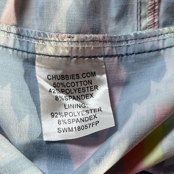 Chubbies Swim Shorts Men 38 Multicolor Southwestern Aztec Pockets Trunks Preppy - Picture 6 of 8